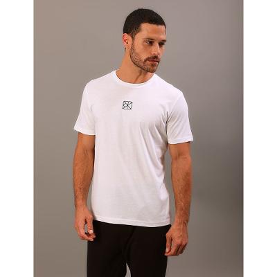 Camiseta Manga Curta Calvin Klein Masculino Rubber Patch Aop - Branco