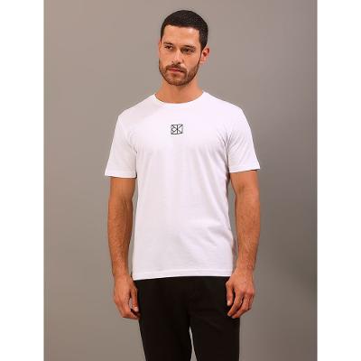 Camiseta Manga Curta Calvin Klein Masculino Rubber Patch Aop - Branco