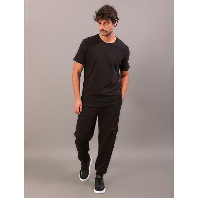 Calça Moletom Calvin Klein Jeans Masculino Listras - Preto