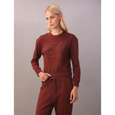 Blusão Feminino Manga Longa Suedine - Bordo