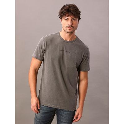 Camiseta Manga Curta Calvin Klein Jeans Masculino Enjoy The Present - Chumbo