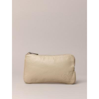 Necessaire Calvin Klein Jeans Feminino Queima Ck - Caqui Claro
