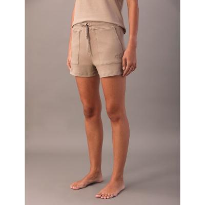 Shorts Feminino Bolsos Suedine - Caqui Medio