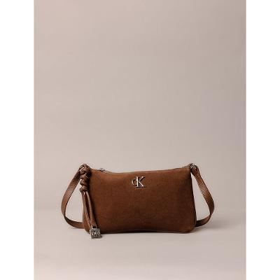 Bolsa Pequena Calvin Klein Jeans Feminino Camurça - Marrom