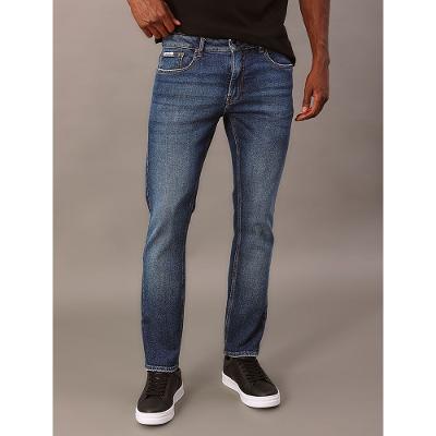 Calça Jeans Slim 5 Pockets - Azul Médio