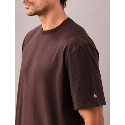 Camiseta Manga Curta Calvin Klein Jeans Masculino Oversized Calvin Klein Manga - Marrom