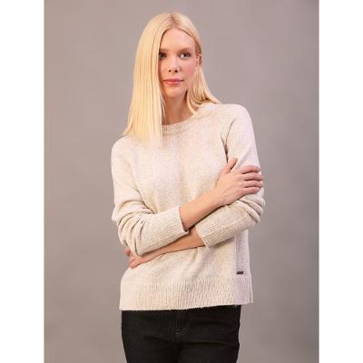 Tricot Básico Calvin Klein Jeans Feminino Cava Raglan - Areia