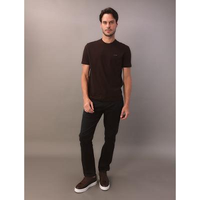 T-Shirt Manga Curta Flame - Marrom