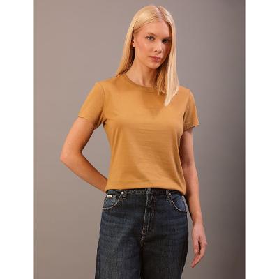 Camiseta Calvin Klein Feminina Viscolycra Ck - Ferrugem