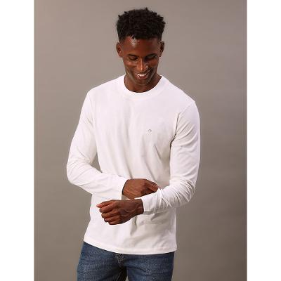 Camiseta Manga Longa Calvin Klein Meia Malha - Off White