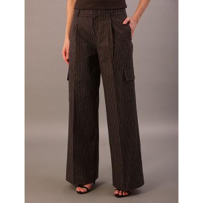 Calça Cargo Calvin Klein Feminino Risca de Giz - Marrom