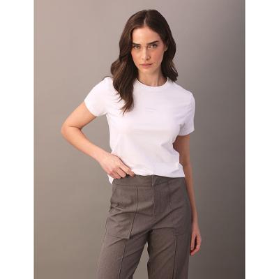 Camiseta Calvin Klein Feminina Logo Foil - Branco