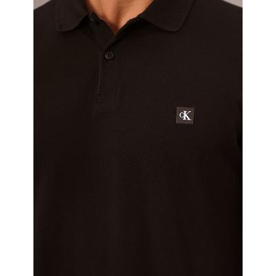 Polo Manga Longa Calvin Klein Jeans Regular Premium - Preto