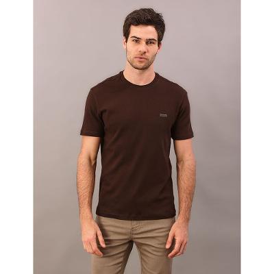 Camiseta Manga Curta Calvin Klein Masculino Suedine Aop - Marrom