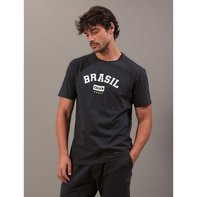 Camiseta Manga Curta Calvin Klein Jeans Masculino Copa - Marinho