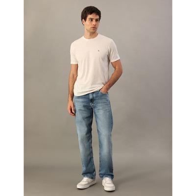 Camiseta Manga Curta Calvin Klein Jeans Masculino Botonê - Off White