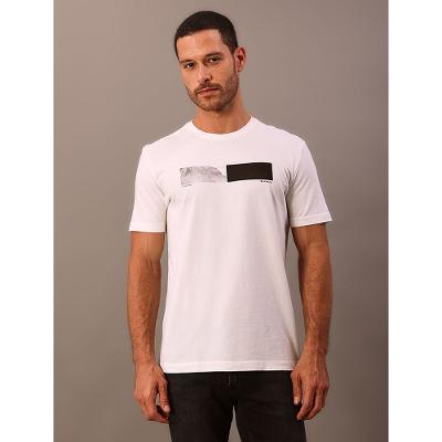 Camiseta Manga Curta Calvin Klein Masculino Black Beauty - Off White