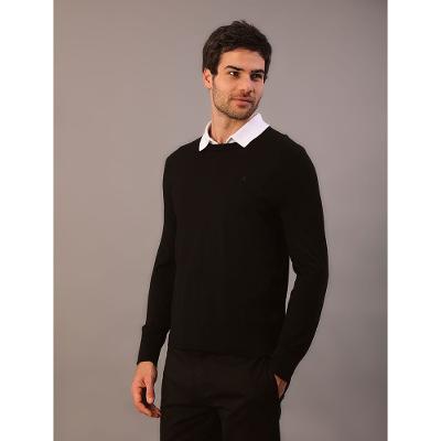 Suéter Calvin Klein Manga Longa Extrafino Merino Blend - Preto
