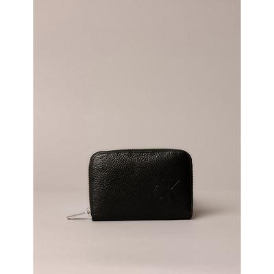 Carteira Pequena Calvin Klein Jeans Feminino Queima Ck - Preto