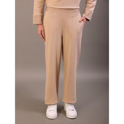 Calça de Moletom Calvin Klein Feminino Com Relevo - Caqui Claro