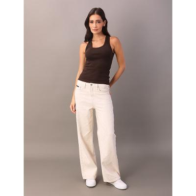 Regata Ribana Nadador Calvin Klein Jeans Feminino - Marrom