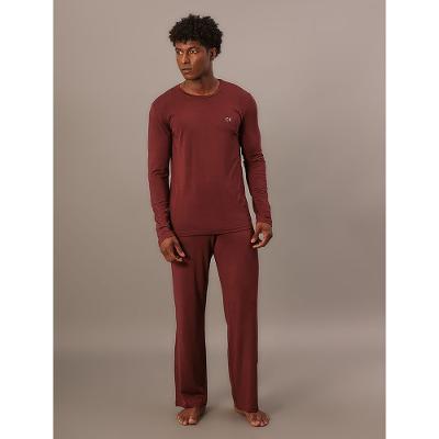 Pijama Masculino Manga Longa Calça Calvin Klein Modal - Bordo