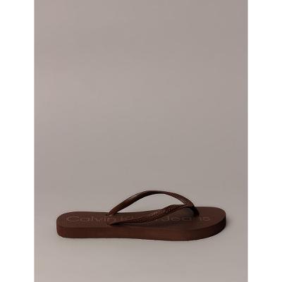 Chinelo Calvin Klein Jeans Feminino Basic - Marrom