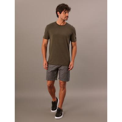 Camiseta Manga Curta Calvin Klein Jeans Patch Manga - Militar