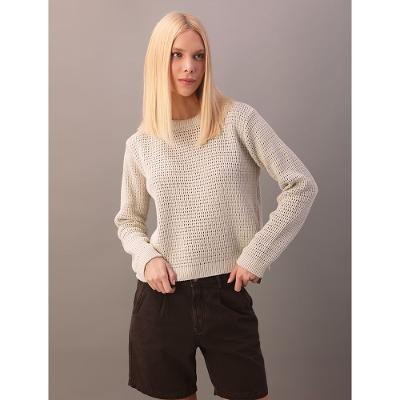 Tricot Calvin Klein Jeans Feminino Ponto Aberto - Caqui Medio