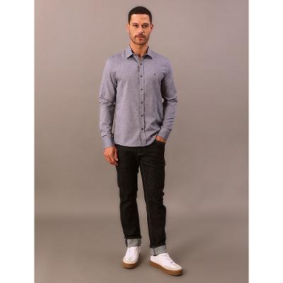 Camisa Manga Longa Calvin Klein Jeans Regular Oxford Leve - Marinho