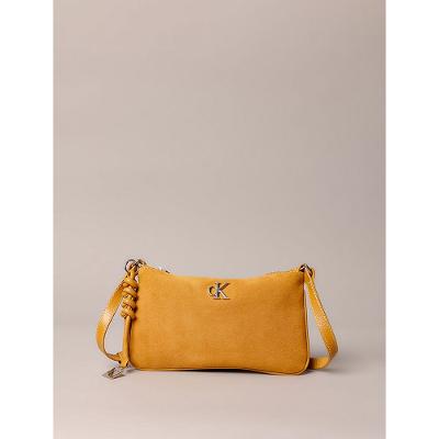 Bolsa Pequena Calvin Klein Jeans Feminino Camurça - Mostarda