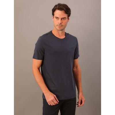 Camiseta Masculina Gola Careca Solid Liquid - Chumbo