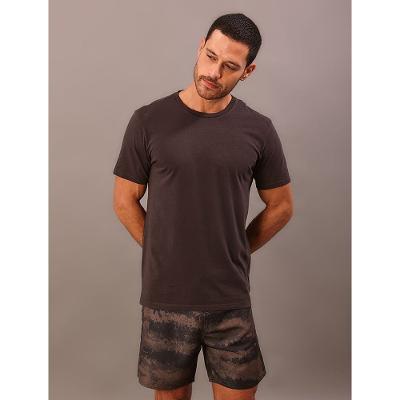 Camiseta Manga Curta Swimwear Masculino Logo Costas - Chumbo
