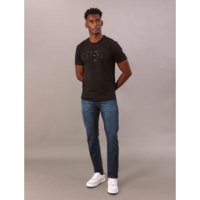 Camiseta Manga Curta Calvin Klein Jeans Masculino Logo Gel Ny Since 7 - Preto