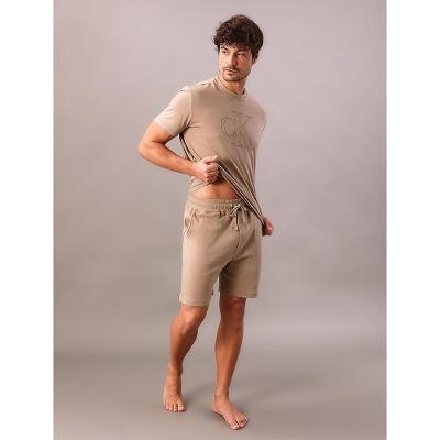 Bermuda Masculino Bolsos Suedine - Caqui Medio