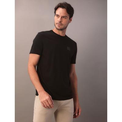 Camiseta Manga Curta Calvin Klein Masculino Algodão Egípcio Aop - Preto