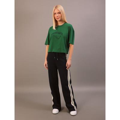 Camiseta Calvin Klein Jeans Feminino Manga Curta Copa - Verde