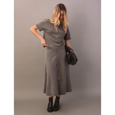 Camiseta Calvin Klein Jeans Feminino Malha Lanosa - Chumbo
