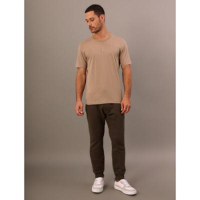 Camiseta Manga Curta Calvin Klein Jeans Masculino Calvin Klein Rubber Patch - Caqui Medio