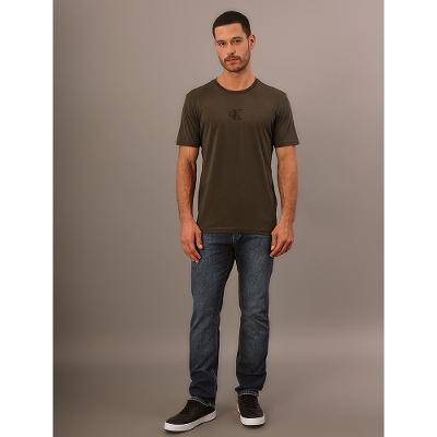 Camiseta Manga Curta Calvin Klein Jeans Masculino Calvin Klein Rubber Patch - Militar