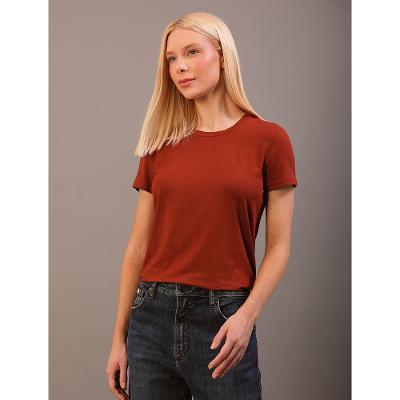 Camiseta Calvin Klein Feminina Mini Logo - Havana