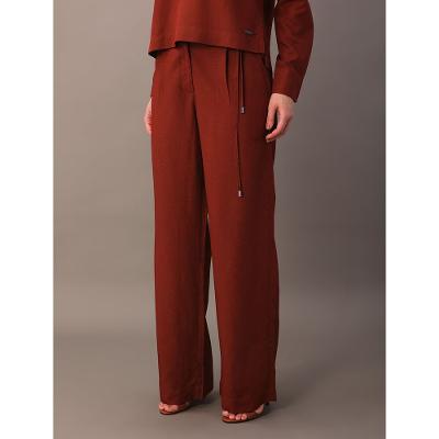 Calça Calvin Klein Feminino Com Cós Transpassado Com Amarração - Ferrugem