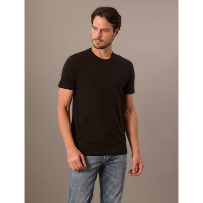 Camiseta Manga Curta Calvin Klein Masculino Embossed+bordado - Preto