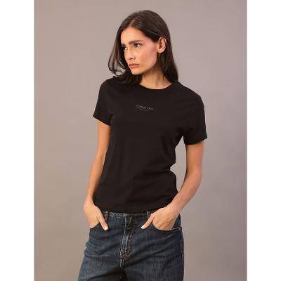 Camiseta Calvin Klein Feminina Logo Foil - Preto