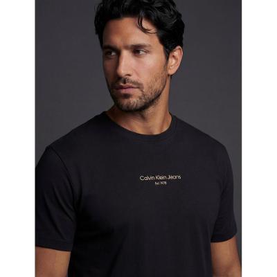 Camiseta Manga Curta Calvin Klein Jeans Masculino Logo Est.1978 - Preto