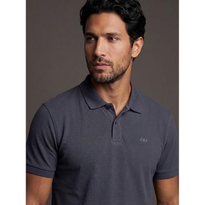 Polo Masculina Logo Bordado Calvin Klein Jeans - Marinho