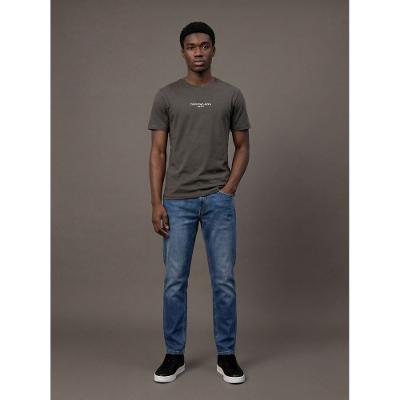 Camiseta Manga Curta Calvin Klein Jeans Masculino Logo Est.1978 - Chumbo