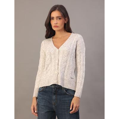 Cardigan de Trança Calvin Klein Feminino - Off White