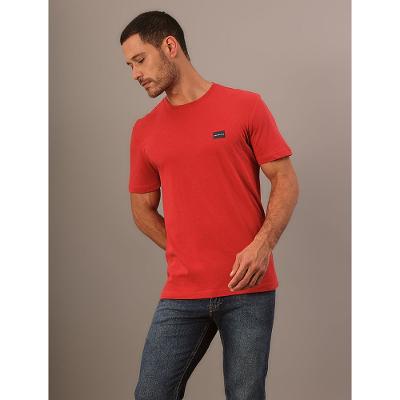 Camiseta Manga Curta Calvin Klein Jeans Masculino Logo Calvin Klein Jeans Retangulo - Vermelho