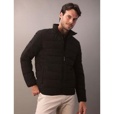 Jaqueta Masculina Matelasse Calvin Klein Com Zíper - Preto